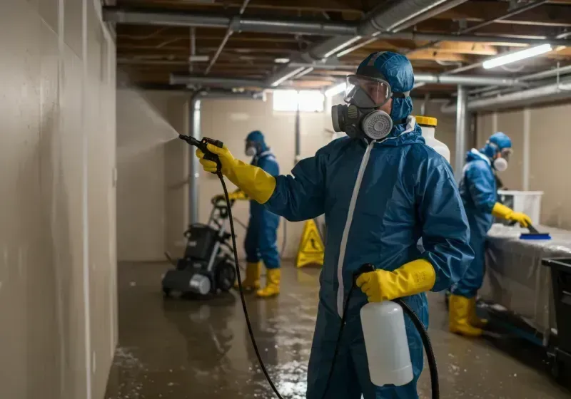 Basement Sanitization and Antimicrobial Treatment process in Kellogg, ID